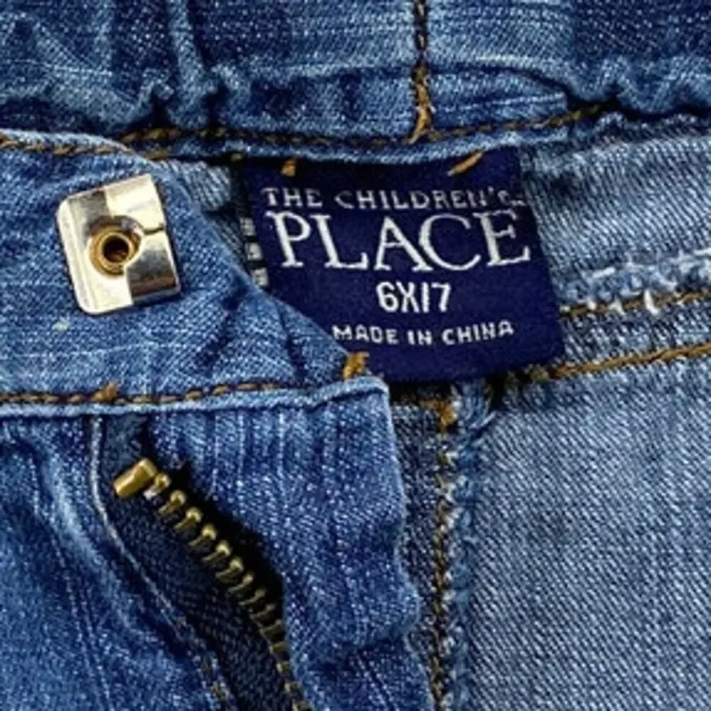 Girls The Children’s Place Tiered Denim Skirt Y2K Ruffle Jean 6X/7